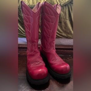 John Fluevog Red Cowboy Boots Size 7